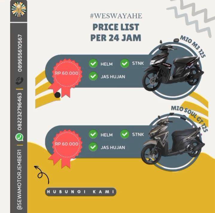 Retrocakti Sewa Motor Jember (instagram.com/sewamotorjember1)