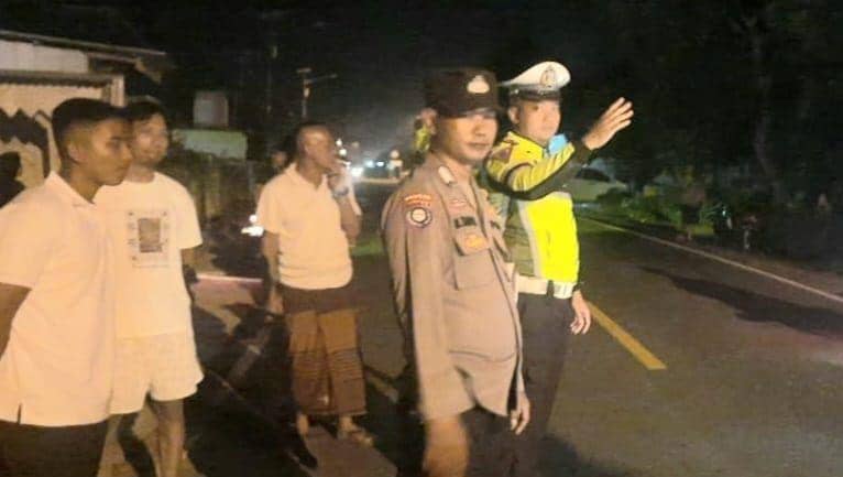 Penampakan TKP saat peristiwa kecelakaan menewaskan ibu dan anak di Tanggamus. (Dok. Polres Tanggamus).
