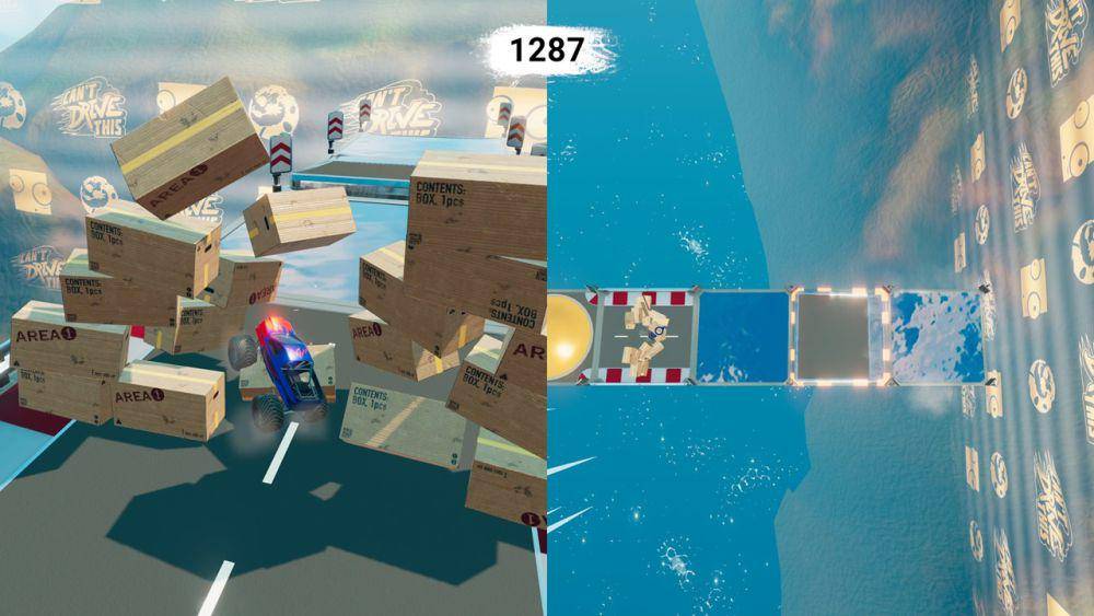 split screen gameplay Can't Drive This (dok. Pixel Maniacs/Can't Drive This)
