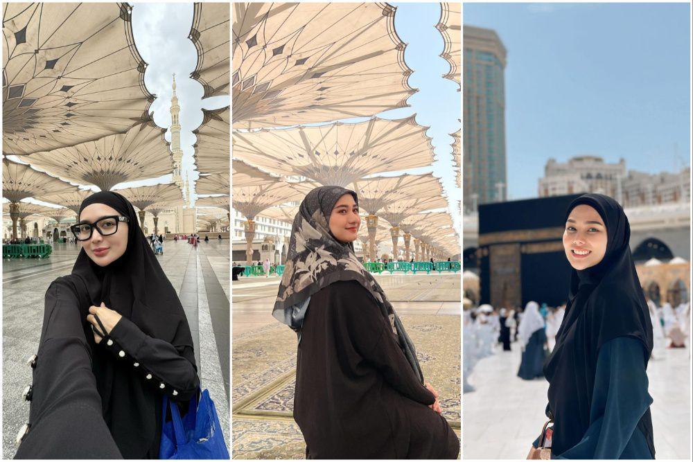 11 Penampilan Seleb Perempuan saat Umrah di Ramadan 2024