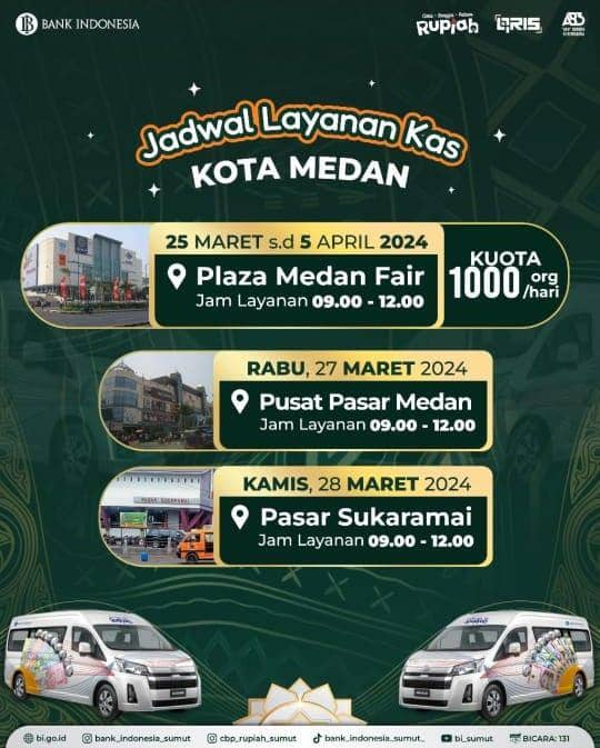 Jadwal penukaran Uang BI Sumut (Dok. IG Bank Indonesia Sumut)