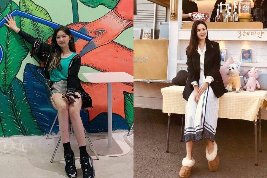 Adu gaya Son Ye Jin vs Kim Ji Won. (instagram.com/yejinhand | instagram.com/geewonii)