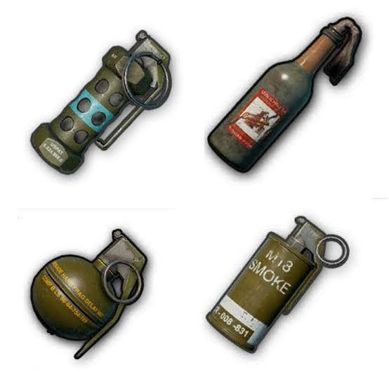 potret macam-macam granat PUBG Mobile (gurugamer.com)