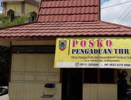Posko aduan THR di Banjarmasin