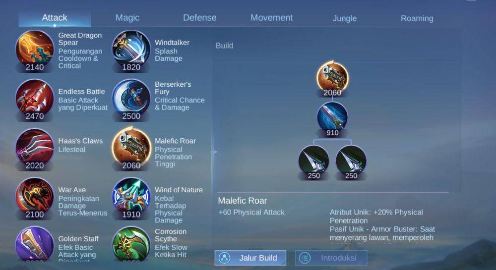 ilustrasi item malefic roar (dok. Moonton/Mobile Legends: Bang Bang)