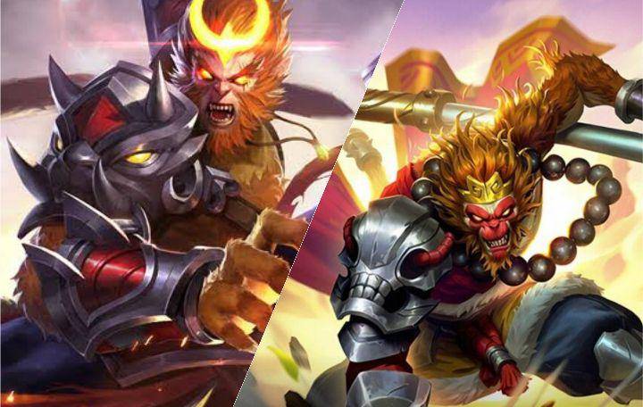 Wukong HoK dan Sun MLBB (dok. Tencent Games/Honor of Kings | dok. Moonton/Mobile Legends: Bang Bang)