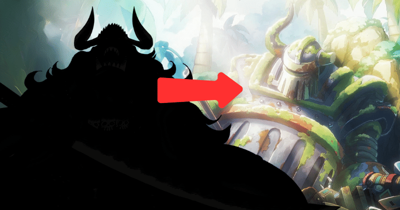 Siluet Ancient Giant dan sosok Iron Giant di One Piece. (Berbagai sumber)