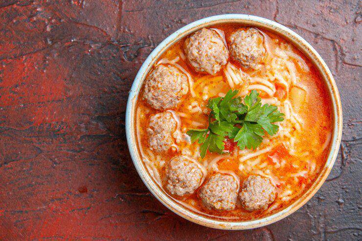 ilustrasi olahan bakso udang (freepik.com/KamranAydinov)