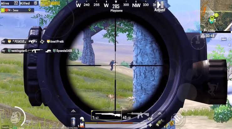 potret menggunakan senjata sniper (Level Infinite/PUBG Mobile)