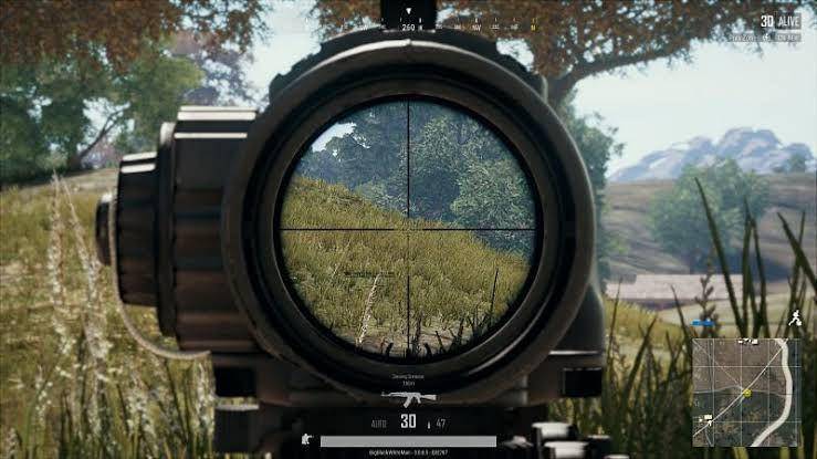 potret menggunakan senjata sniper (Level Infinite/PUBG Mobile)