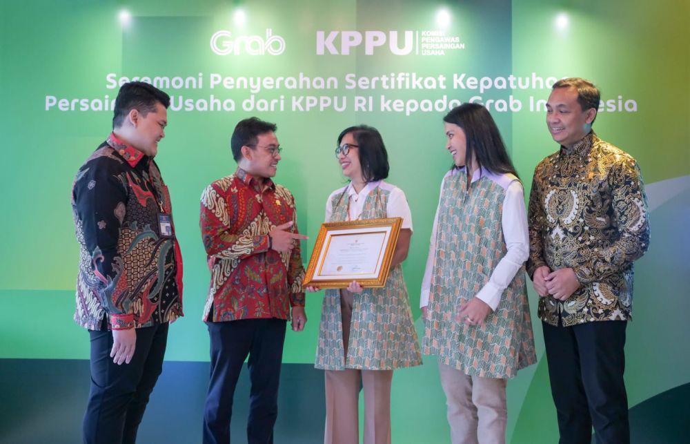 Grab Dapat Sertifikat Kepatuhan Persaingan Usaha