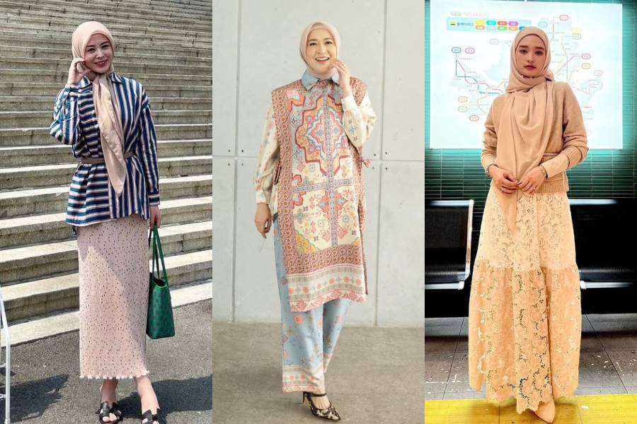 inspirasi outfit chic untuk lebaran (instagram.com/xolovelyayana | okieagustina_ | mommy_starla)