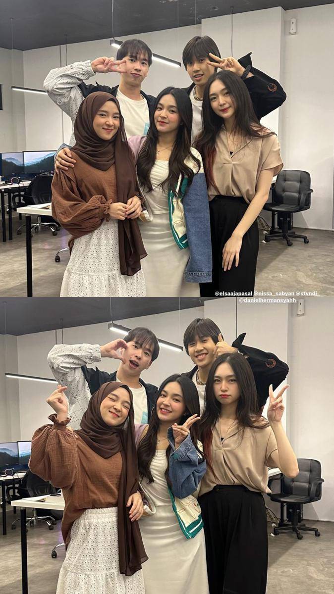 Potret Eca Aura, Nissa Sabyan, dan Teman (Instagram.com/aura.angietaniaa)