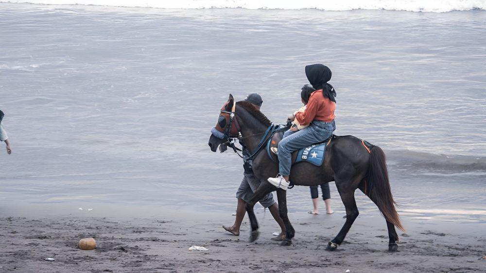 fasilitas dan aktivitas seru di Pantai Pelabuhan Ratu, Sukabumi (google.com/maps/Peter Kambey)