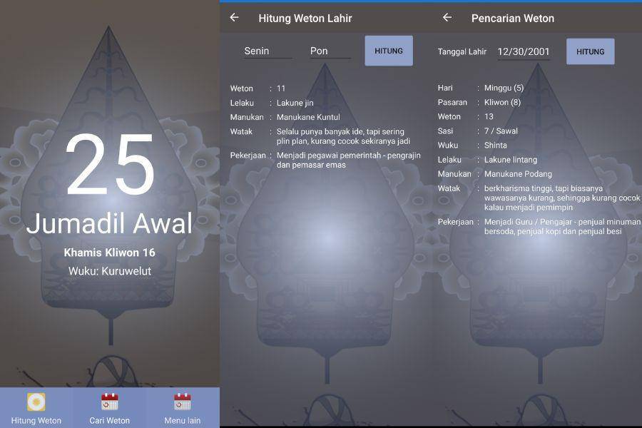 aplikasi hitungan weton (play.google.com/PT HK Maju Bersama)