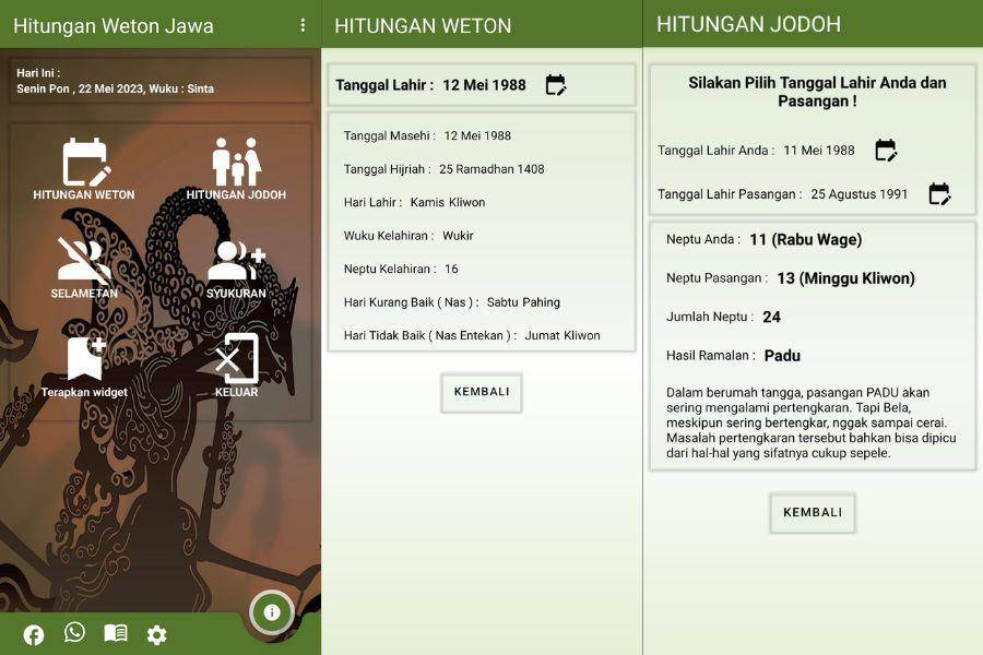 ilustrasi aplikasi hitungan weton (play.google.com/Nano M Husen)