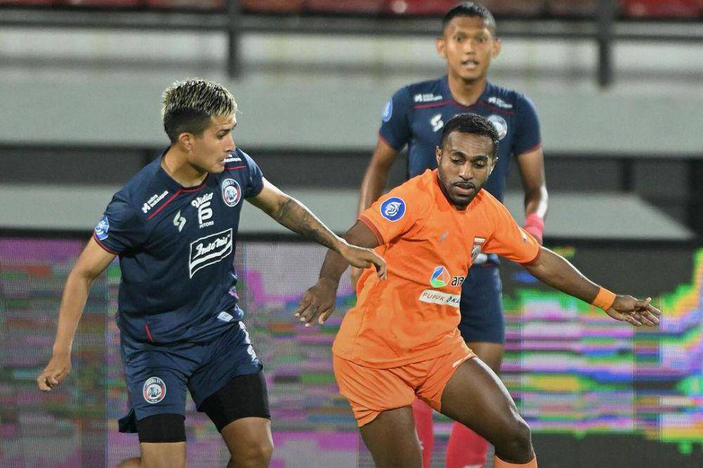 Arema FC saat menghadapi Borneo FC pada putaran pertama Liga 1 2023/2024. (instagram.com/borneofc.id)