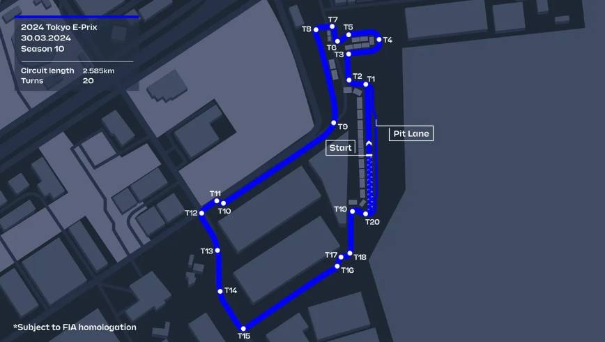 desain Sirkuit Jalan Raya Tokyo, Jepang (fiaformulae.com)