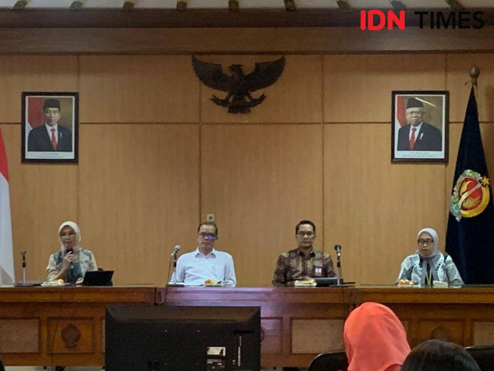 Jumpa pers terkait hasil pemantauan TPID di Kompleks Kepatihan Kamis (28/3/2024). (IDN Times/Herlambang Jati Kusumo)
