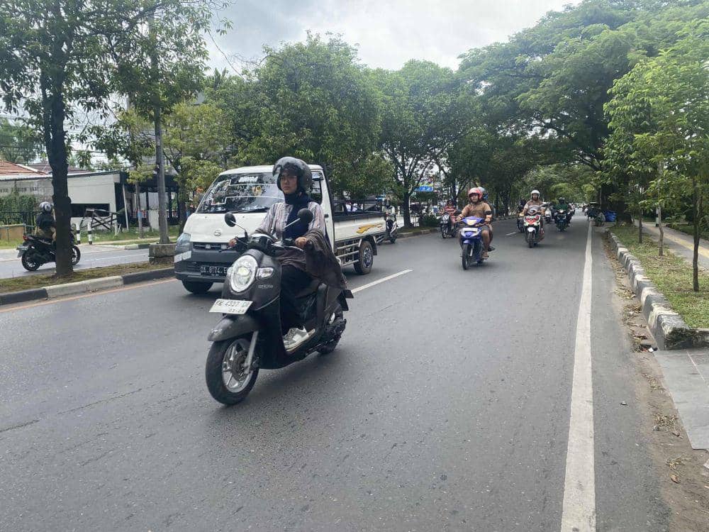 Akses jalan di Banjarmasin yang lancar.