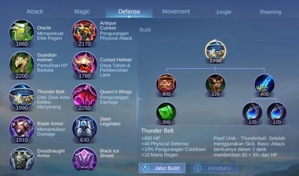 ilustrasi item thunder belt (dok. Moonton/Mobile Legends: Bang Bang)