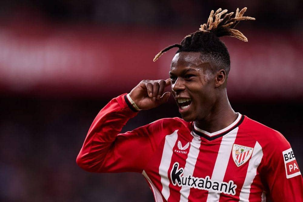 Nico Williams usai mencetak gol di LaLiga. (instagram.com/nicolas_williams9)