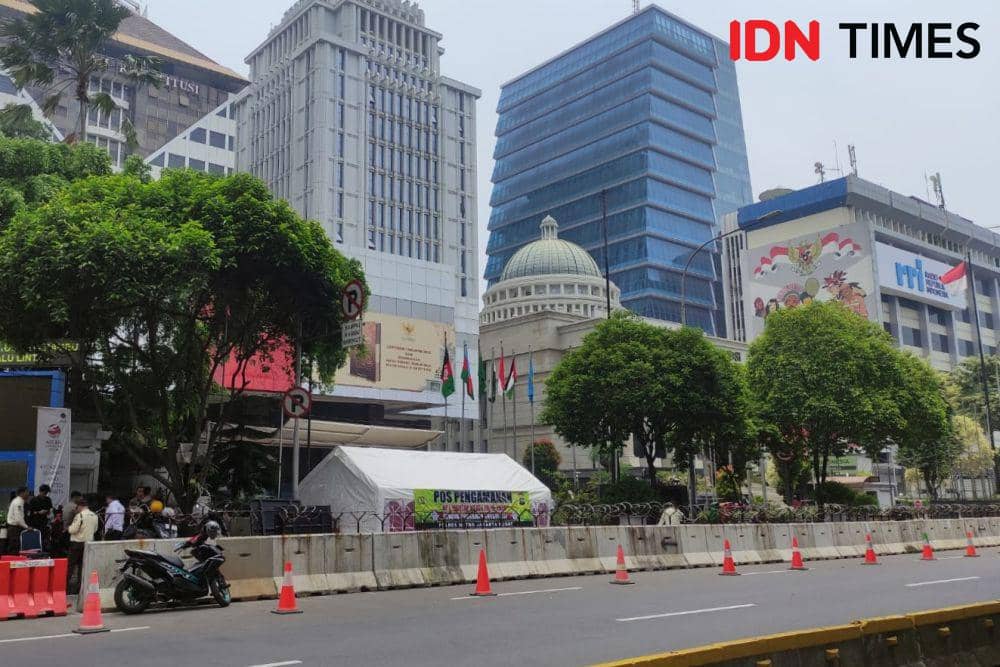 Gelar Sidang Lanjutan, Jalan di Depan MK Ditutup Imbas Demo