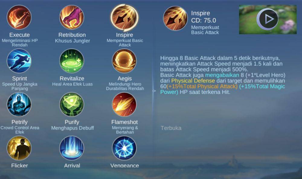 ilustrasi battle spell inspire (dok. Moonton/Mobile Legends: Bang Bang)