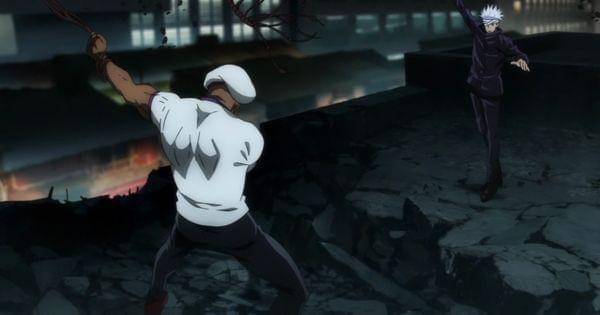 Miguel menyerang Gojo dengan Black Rope ( Dok. Mappa / Jujutsu Kaisen 0 )