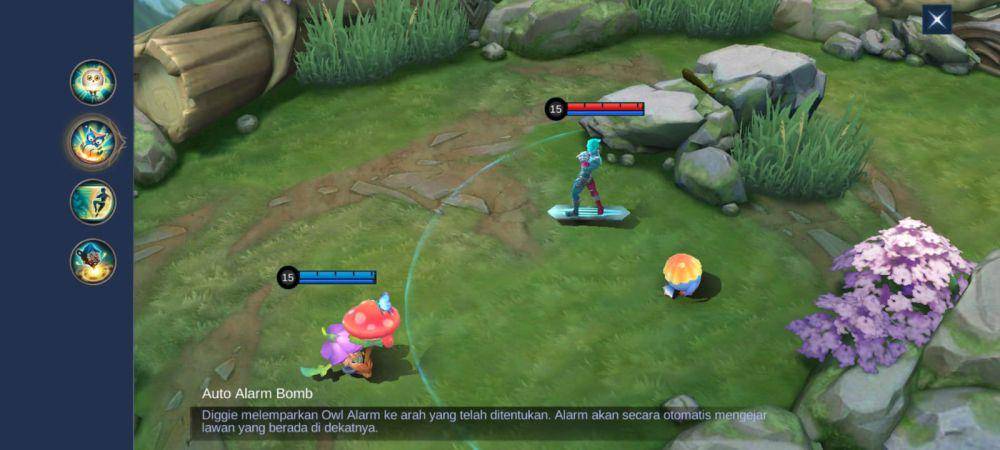 skill Auto Alarm Bomb hero Diggie (dok. Moonton/Mobile Legends)