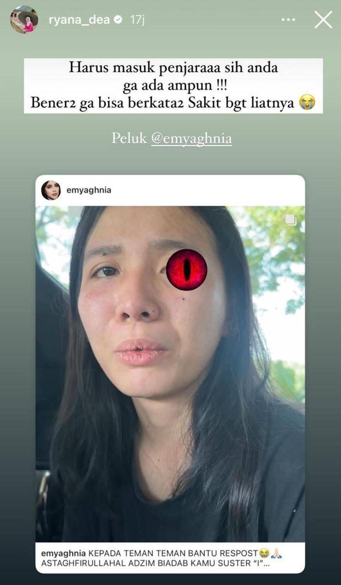 Artis dukung Aghnia Punjabi (instagram.com/ryana_dea)