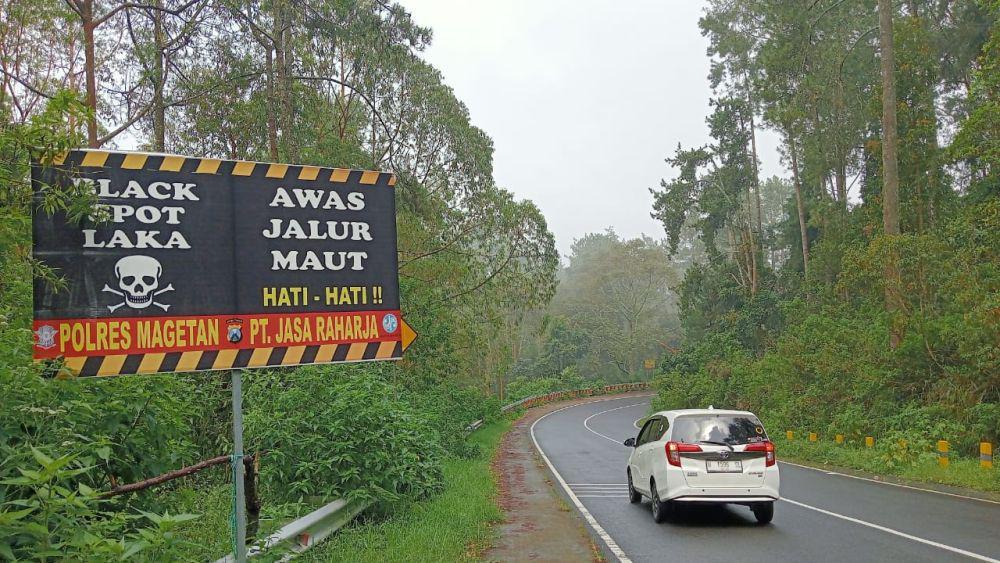 3 Titik Rawan Lakalantas di Magetan Dipasangi Rambu Suara