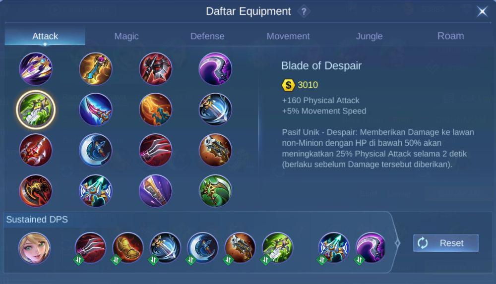 3 Item Favorit Player Mobile Legends, Blade of Despair Terbaik!