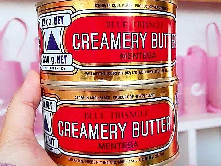 ilustrasi blue triangle creamery butter (instagram.com/cindrasmara)