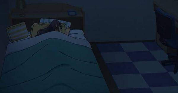 Jin-Ah tertidur setelah menunggu kakaknya ( Dok. A-1 Pictures / Solo Leveling )