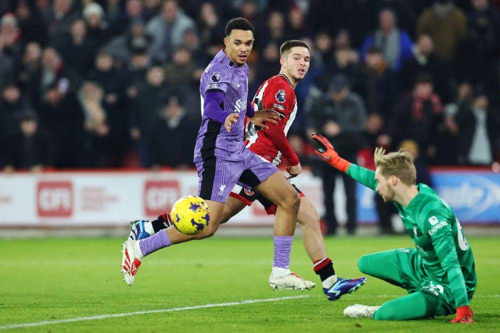 Liverpool melawan Sheffield United di Premier League 2023/2024. (premierleague.com)