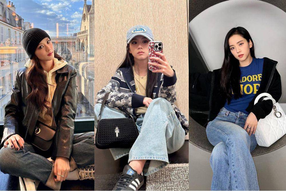 ide styling jaket dan celana jeans ala Jisoo BLACKPINK (instagram.com/sooyaaa__)