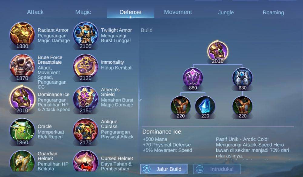 ilustrasi item dominance ice (dok. Moonton/Mobile Legends: Bang Bang)