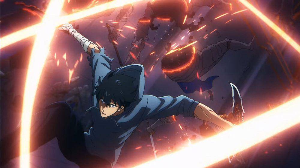 Adegan episode ending season 1 anime Solo Leveling (dok. A-1 Pictures/Solo Leveling)