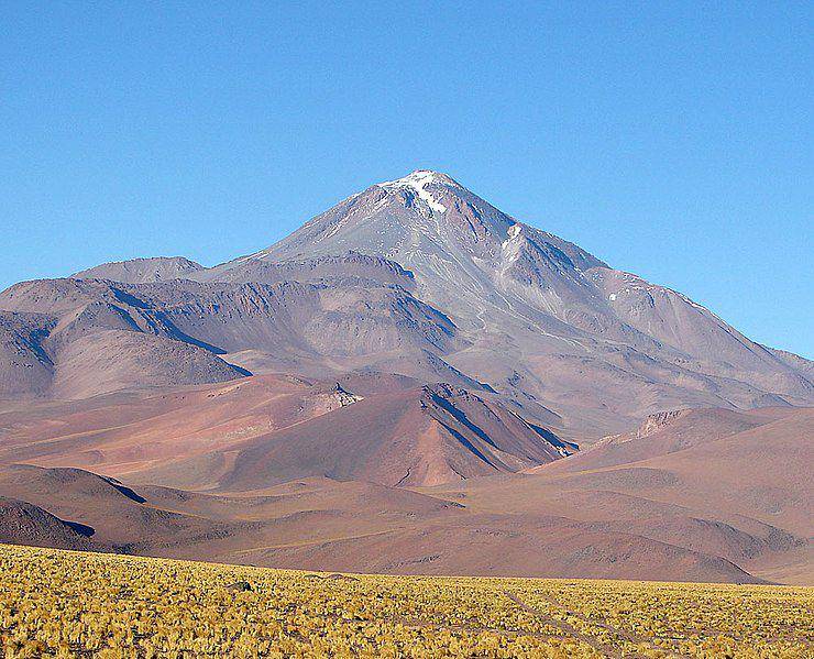 potret Gunung Llullaillaco dan padang bunga matahari (commons.wikimedia.org/Dick Culbert)