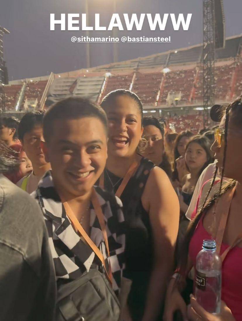 potret artis nonton konser Bruno Mars di Thailand (Instagram.com/narinkovilda)
