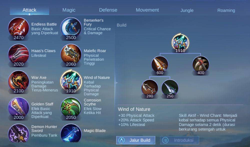 ilustrasi item wind of nature (dok. Moonton/Mobile Legends: Bang Bang)
