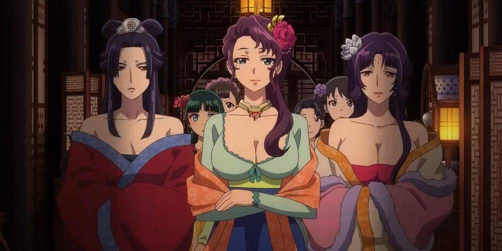 Ketiga kakak perempuan Maomao (dok. OLM, TOHO animation STUDIO/The Apothecary Diaries)