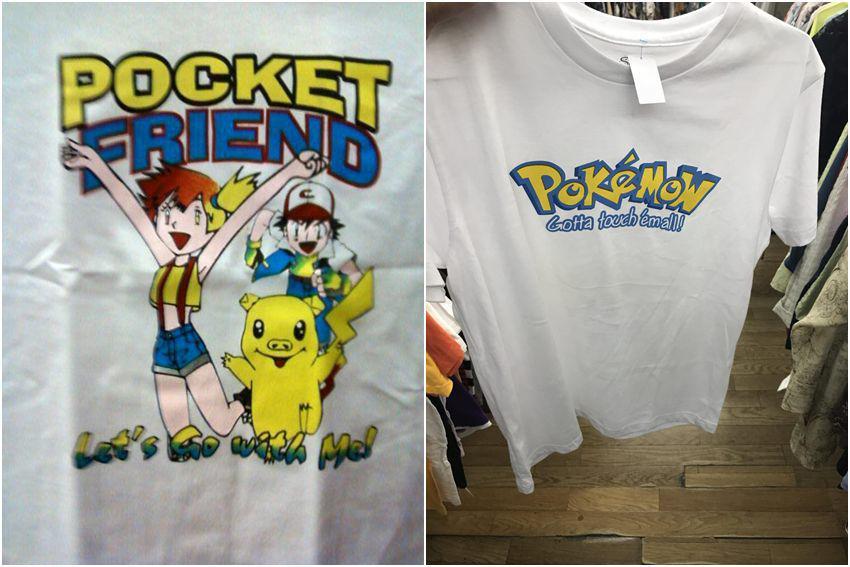 8 Potret Kocak Baju KW dengan Desain Pokemon, Nyeleneh!