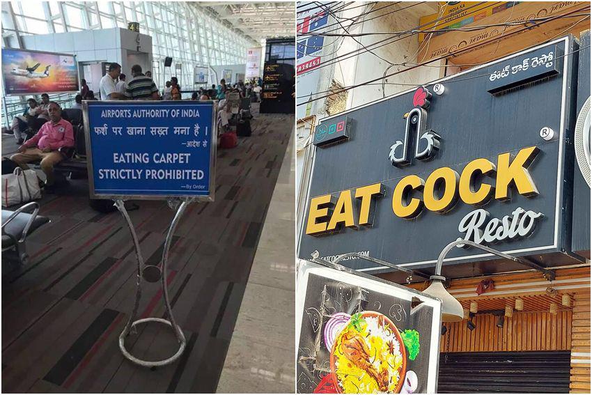 8 Potret Sign Terkocak yang Ada di India, Nama Restoran Jadi Ambigu