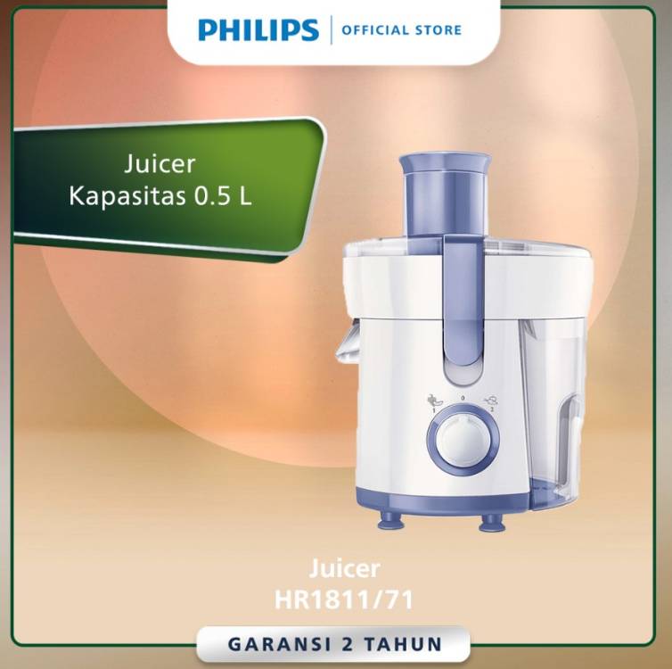 Philips Daily Collection Juicer HR1811/71 - Putih (tokopedia.com/Philips Home Appliances)