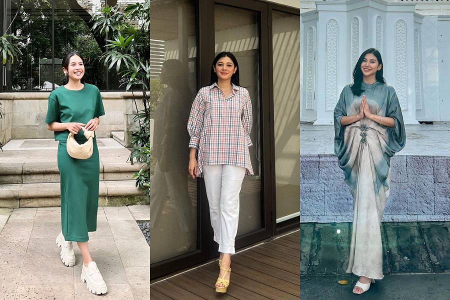 outfit non hijab untuk silaturahmi lebaran (instagram.com/maudyayunda | naymirdad | audreyyvanessa)