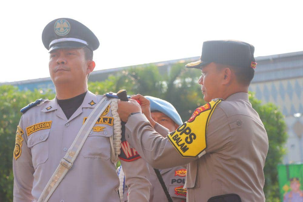 Apel pasukan Operasi Ketupat Krakatau 2024 Polresta Bandar Lampung, Rabu (3/4/2024). (Dok. Polresta Bandar Lampung).