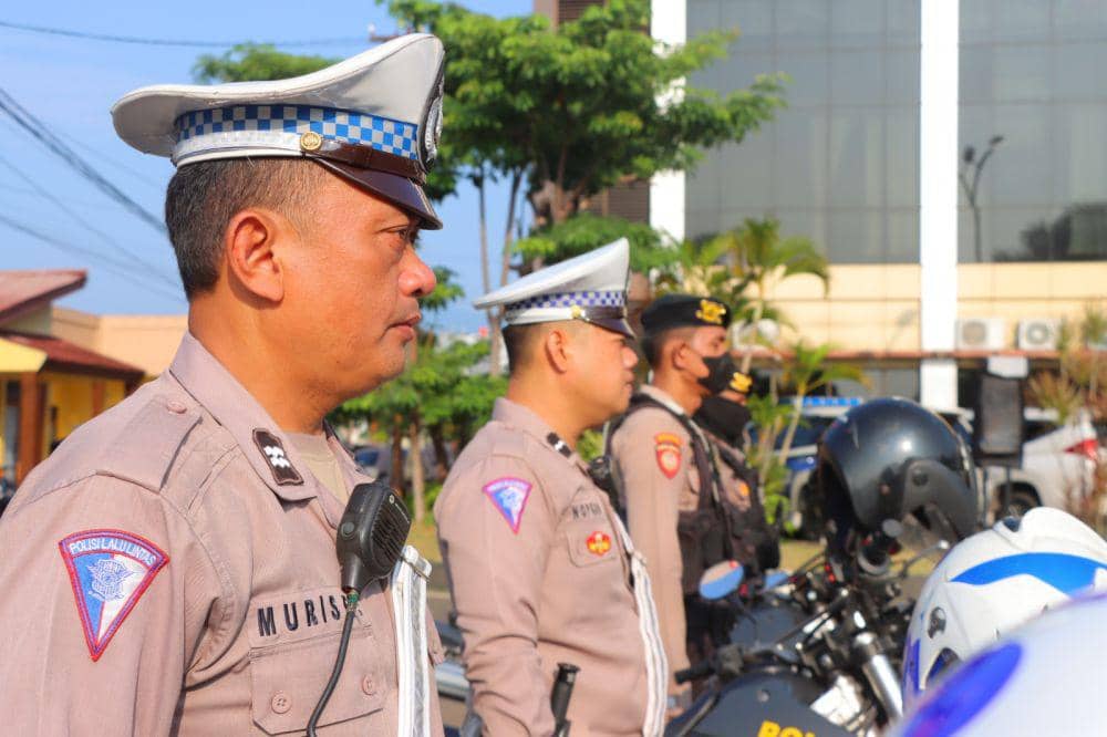 Apel pasukan Operasi Ketupat Krakatau 2024 Polresta Bandar Lampung, Rabu (3/4/2024). (Dok. Polresta Bandar Lampung).
