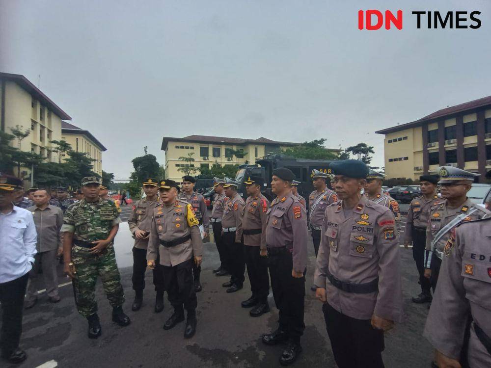 Apel gelar pasukan Operasi Ketupat Krakatau 2024 di Polda Lampung. (IDN Times/Tama Yudha Wiguna).